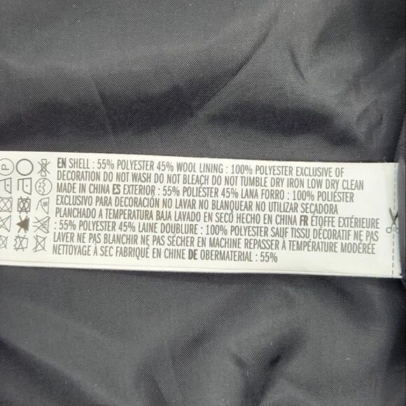 Forever 21 Heavy Moto Jacket Womens Size Small Faux Fur Wool Blend Biker Baddie - Picture 7 of 7